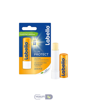 SPF 30.jpg Labello Stick de soin des lèvres waterproof avec protection solaire (SPF 30)