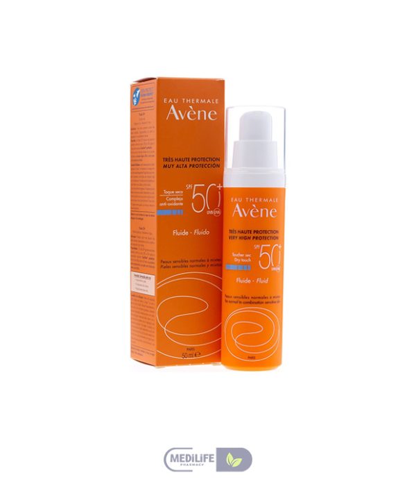 modèle-Récupéré Avène Solaire Fluide Très Haute Protection SPF 50+