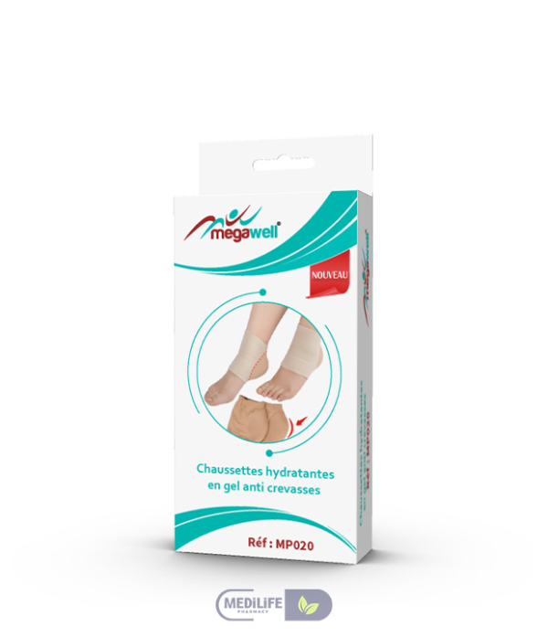 MegaWell Chaussettes Hydratantes En Gel Anti Crevasses