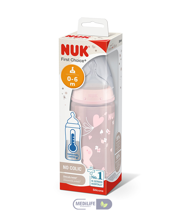 Set Biberon NUK First Choice+ - 4 Biberon Anti-Colica, Tettarella Ortodontica, 0-6 Mesi - Foto 11